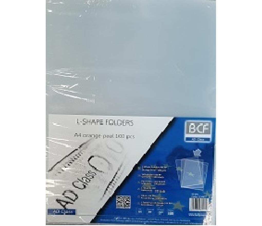 Documenthouder L-map A4 transparant 90 micron gestructureerd economy pak/100 - Per pak