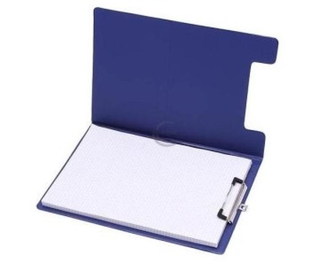 Klemplaat A4 plastic met flap economy blauw - Per stuk