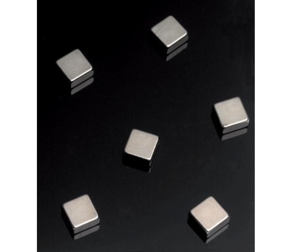 Magneet extra krachtig Naga vierkant zilver set/6 - Per stuk