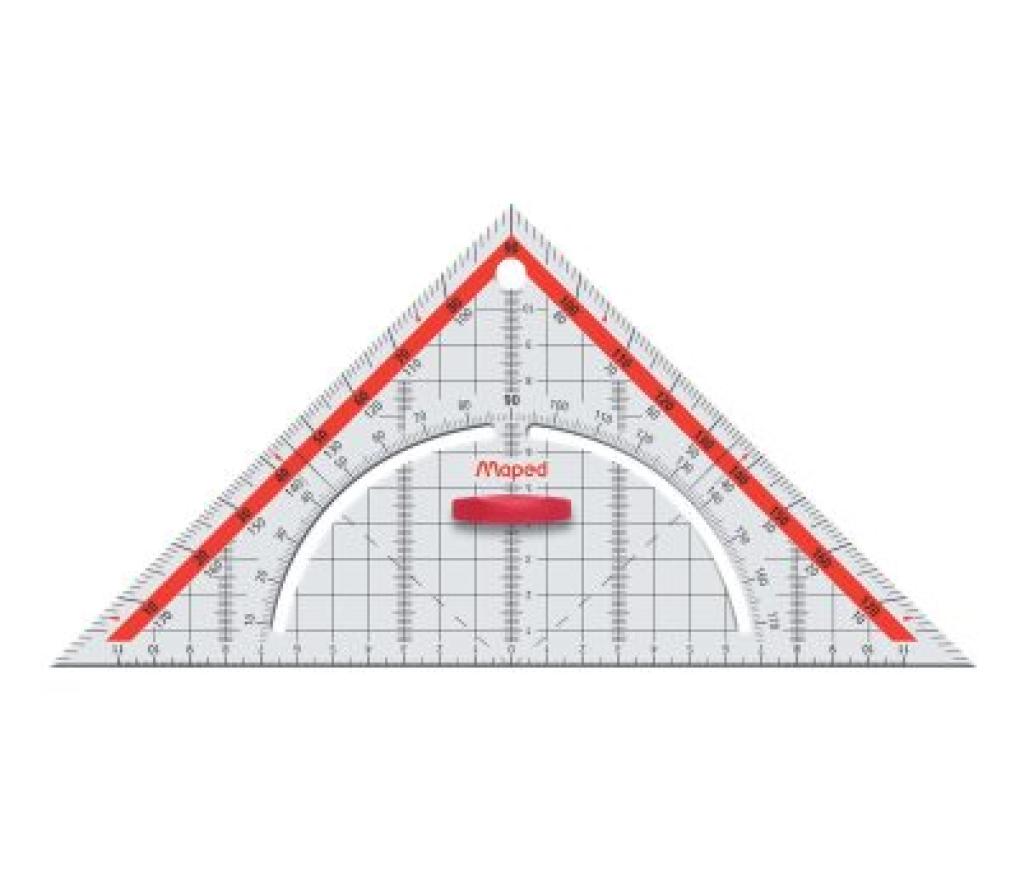 Geodriehoek Aristo 22 cm met handvat - Per stuk