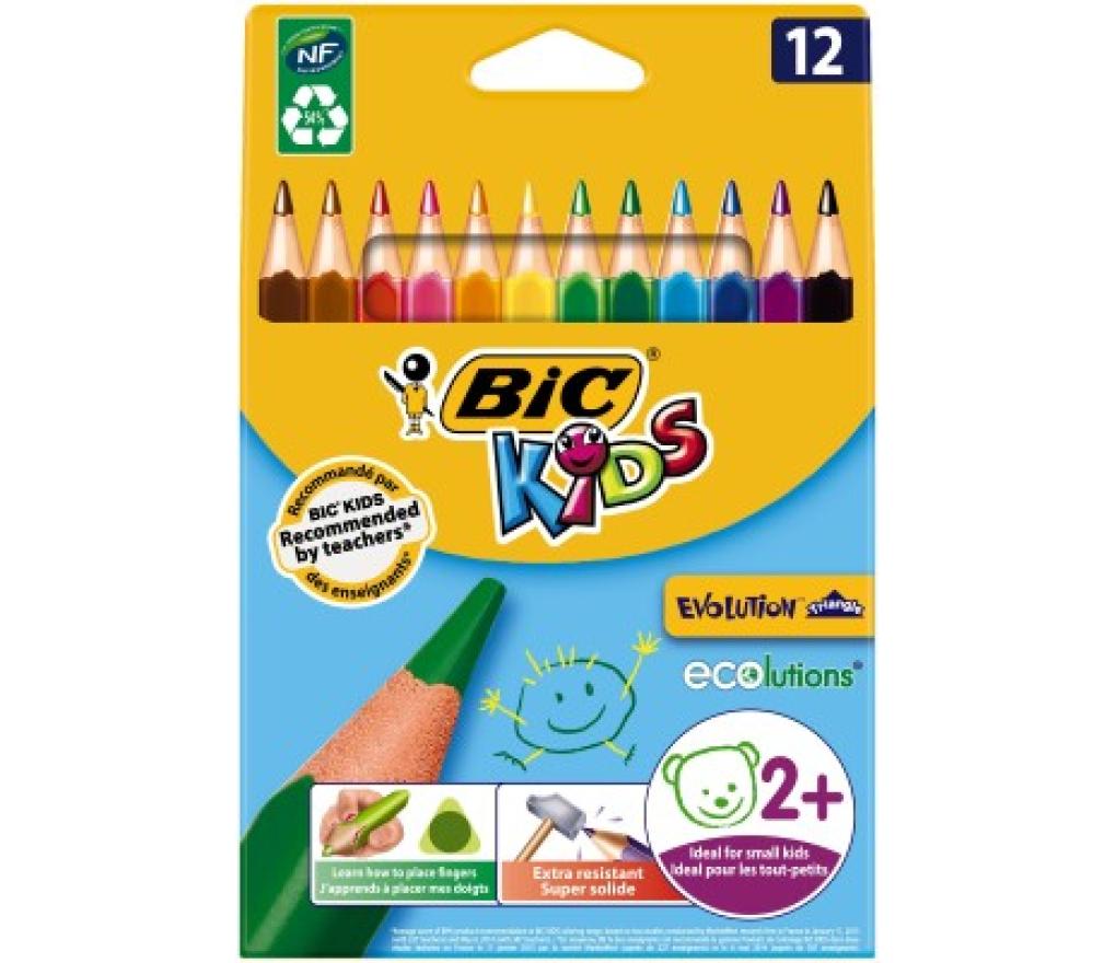 Kleurpotloden Bic Kids Evolution ECOlutions Triangle etui/12 - Per pak