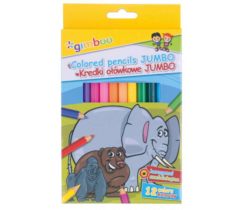Kleurpotloden economy Jumbo etui/12 - Per pak