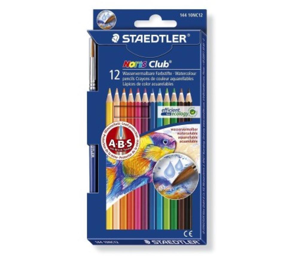 Kleurpotloden Staedtler Noris Aquarel etui/12 + penseel - Per pak