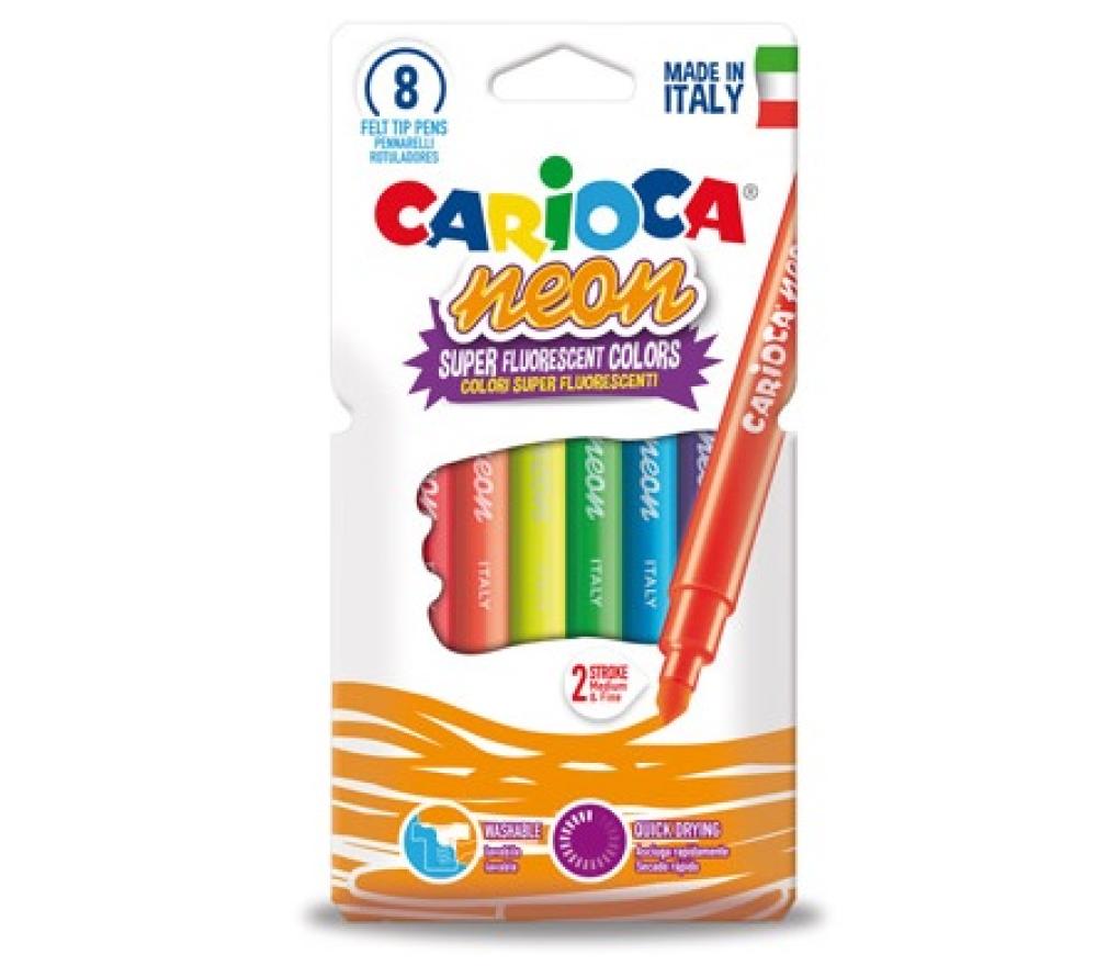 Kleurstiften Carioca Neon etui/8 - Per pak