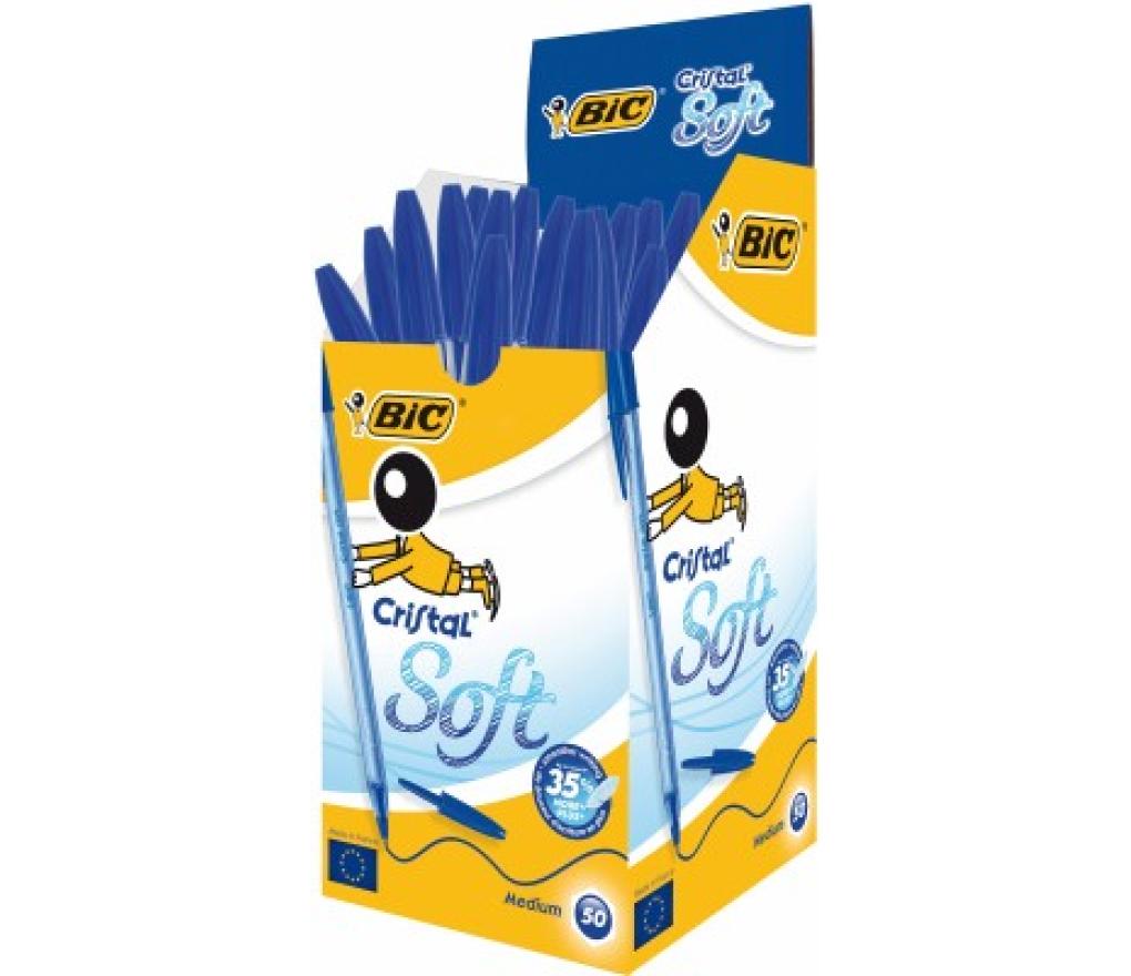 Kogelpen Bic Cristal Soft 1,2 mm blauw - Per stuk