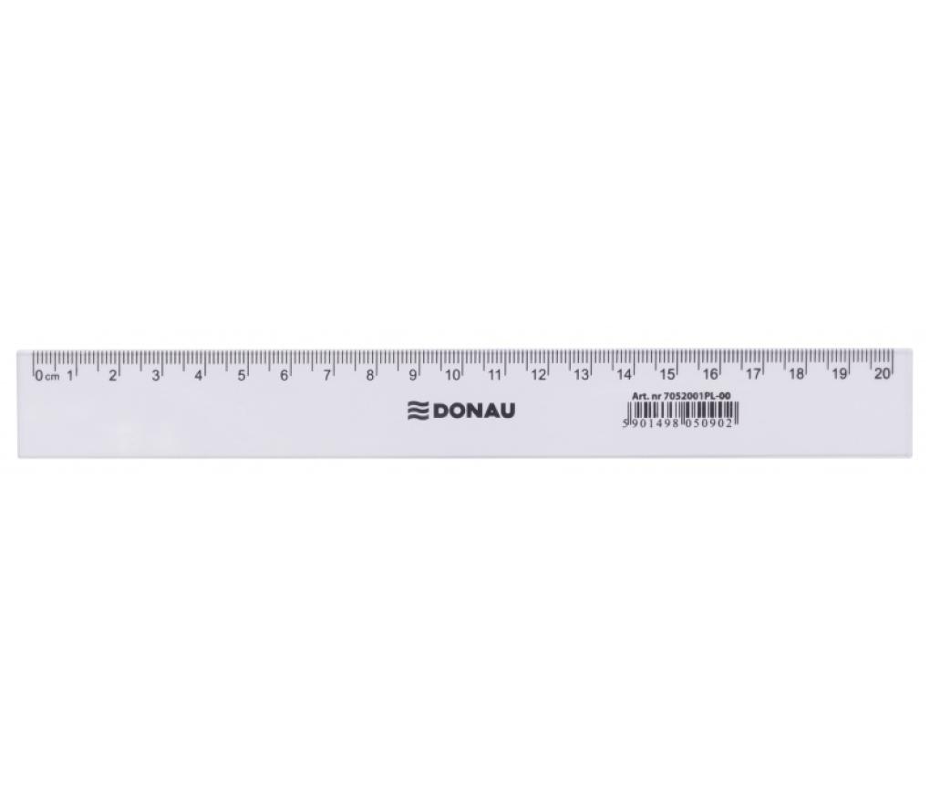 Lat 20 cm plastic neutraal - Per stuk