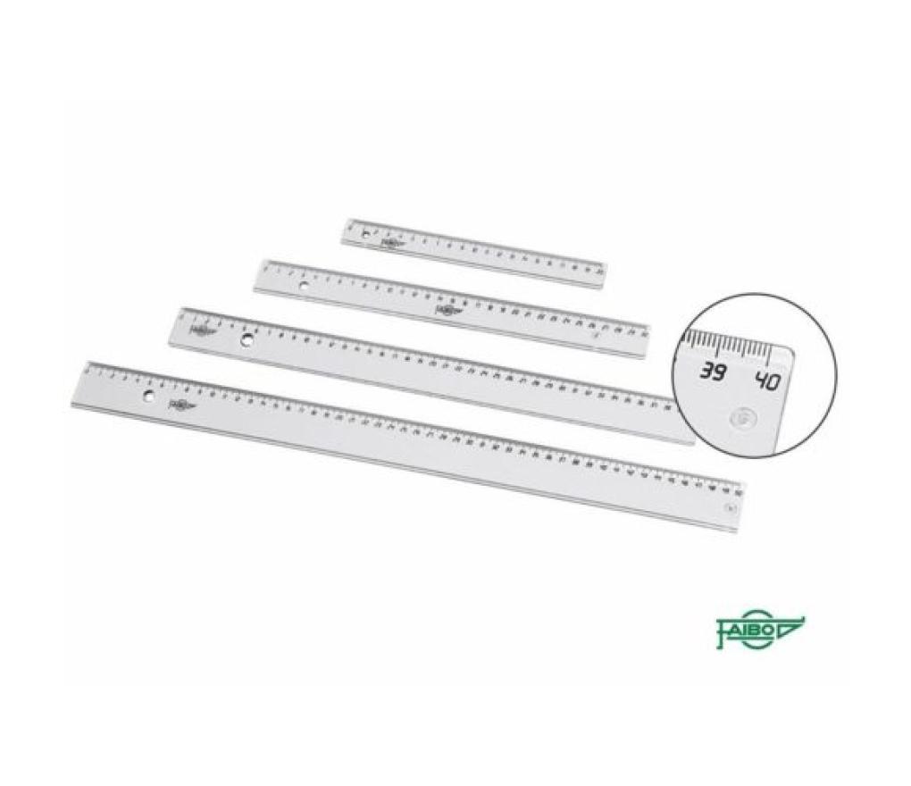 Lat 20 cm plastic neutraal - Per stuk