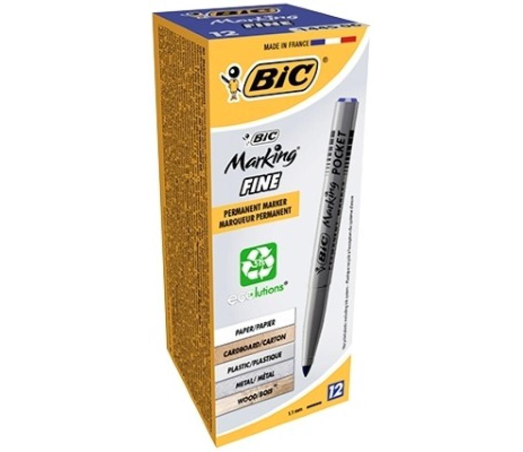 Permanent marker Bic ECOlutions 1445 ronde punt 1,1 mm blauw - Per stuk
