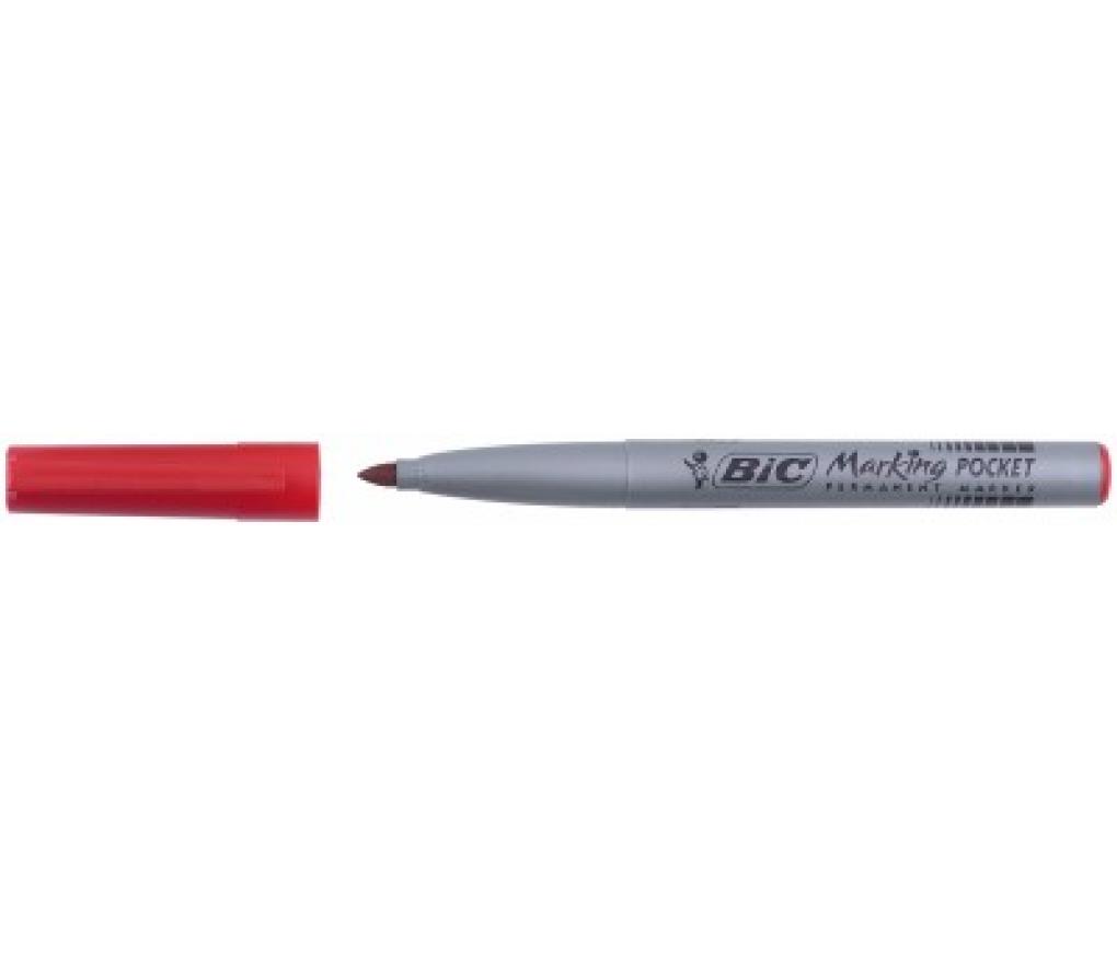 Permanent marker Bic ECOlutions 1445 ronde punt 1,1 mm rood - Per stuk