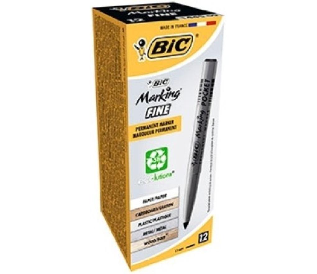Permanent marker Bic ECOlutions 1445 ronde punt 1,1 mm zwart - Per stuk