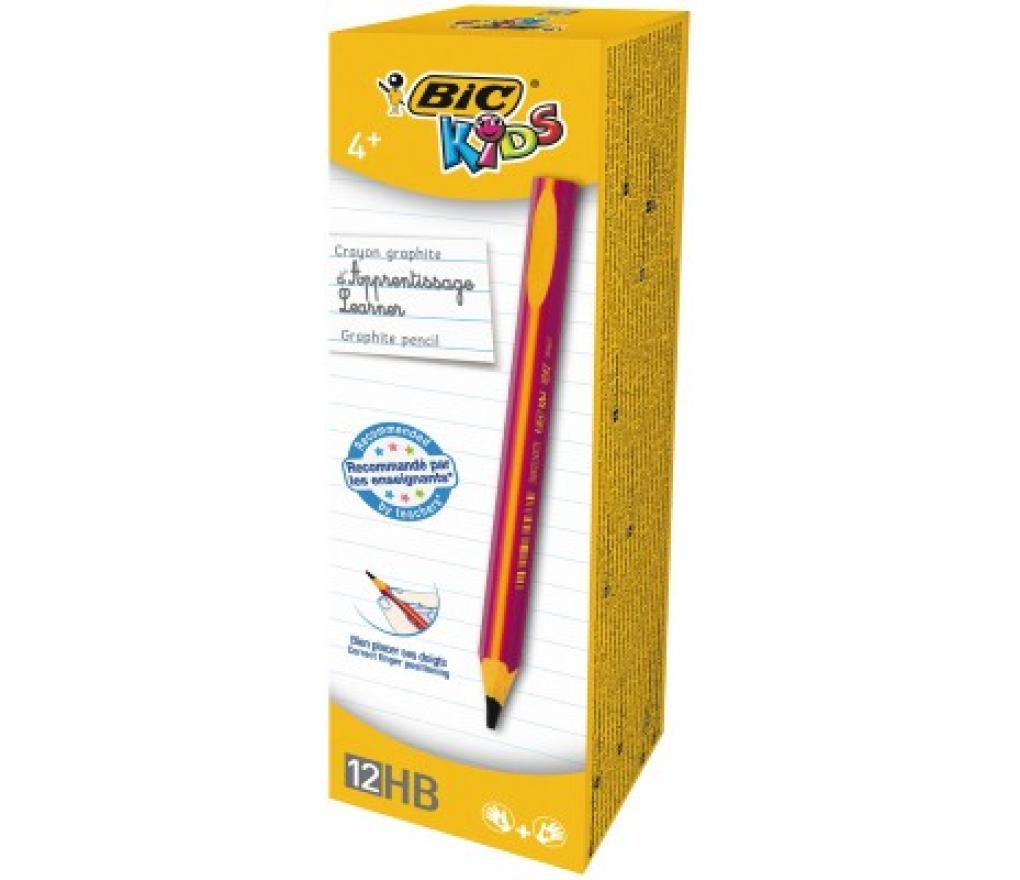 Potlood Bic Kids beginners Evolution grafiet triple HB roze - Per stuk
