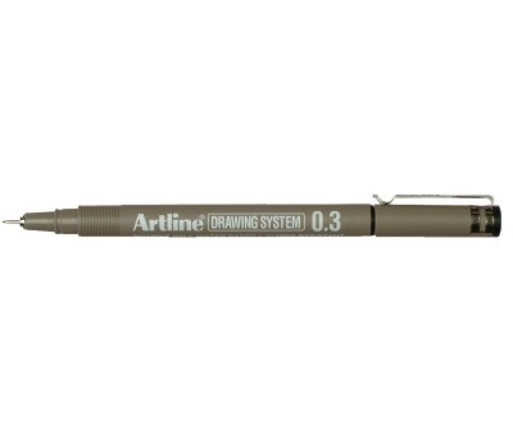 Viltstift Drawing pen Artline 0,3 mm zwart - Per stuk