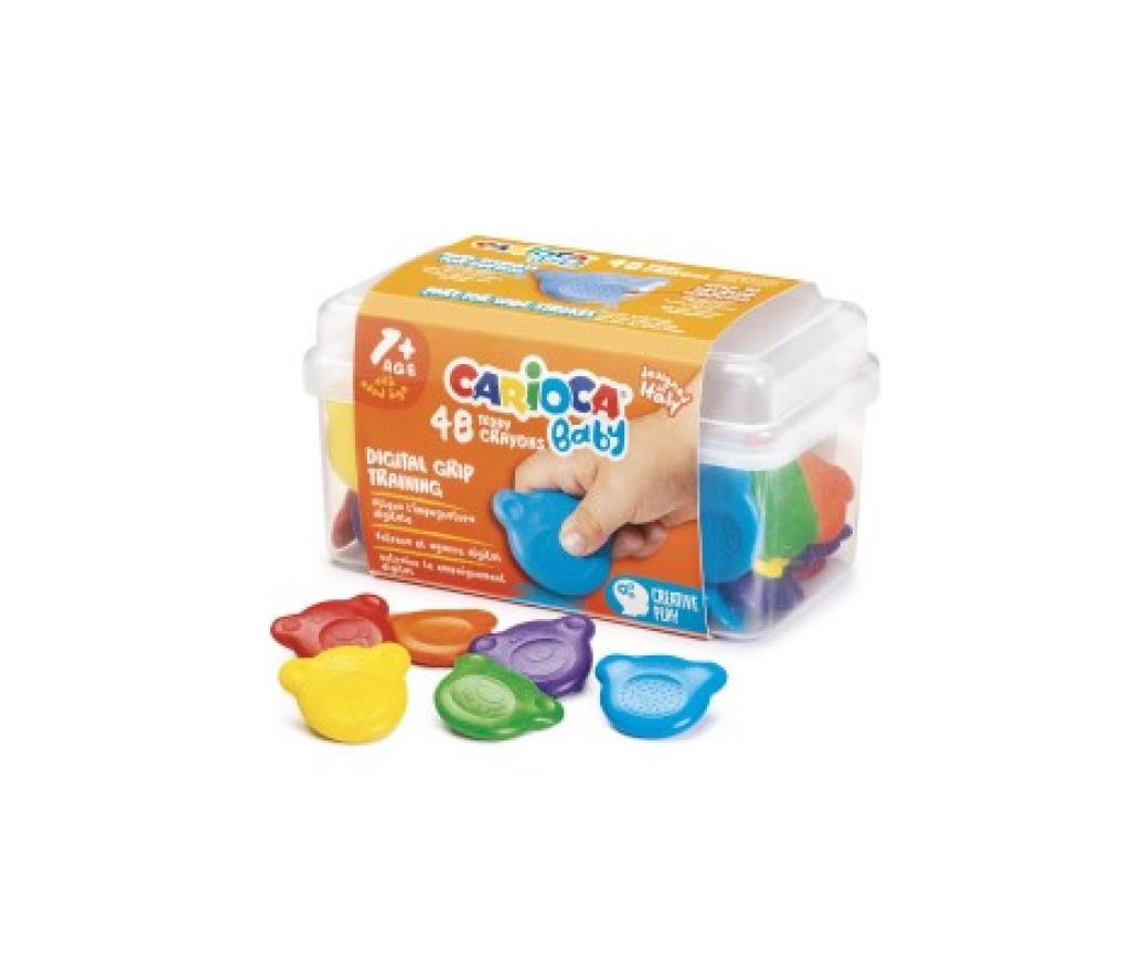 Waskrijt Carioca Teddy ergonomisch doos/48 - Per pak