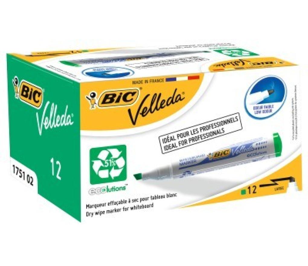 Whiteboardstift Bic Velleda 1751 groen - Per stuk