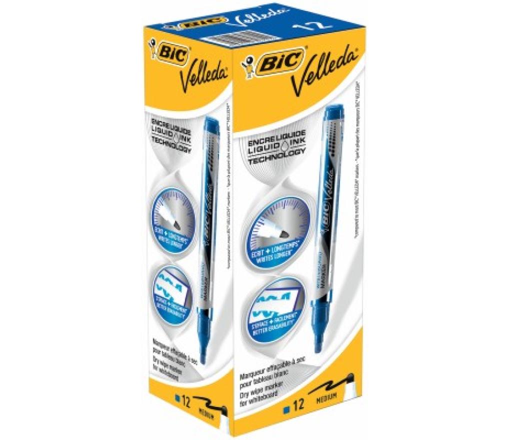 Whiteboardstift Bic Velleda liquid ink pocket blauw - Per stuk