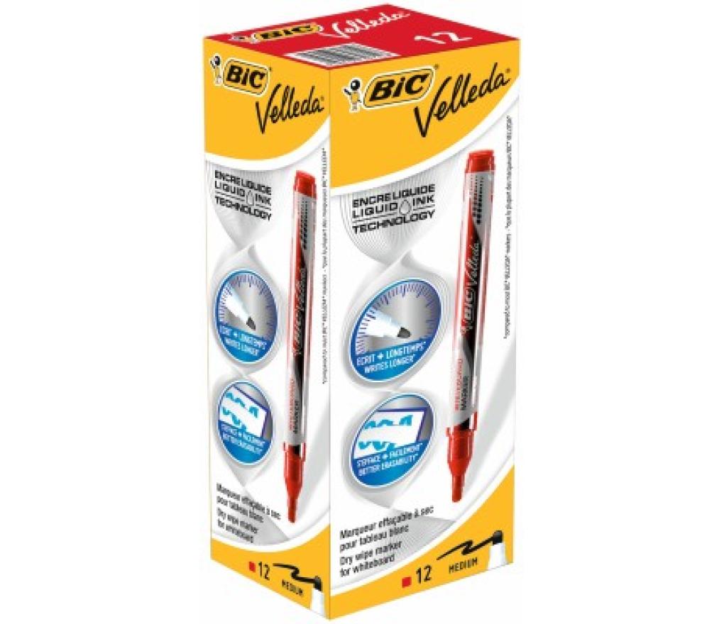 Whiteboardstift Bic Velleda liquid ink pocket rood - Per stuk