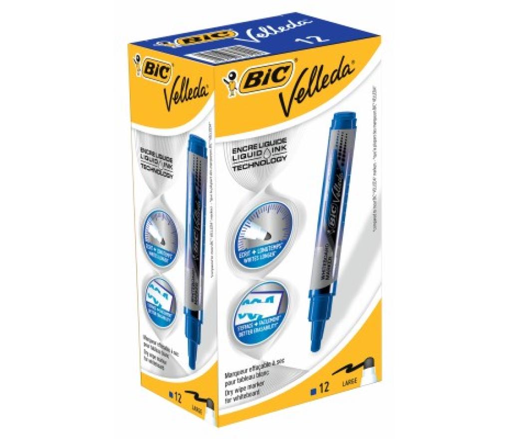 Whiteboardstift Bic Velleda liquid ink tank blauw - Per stuk