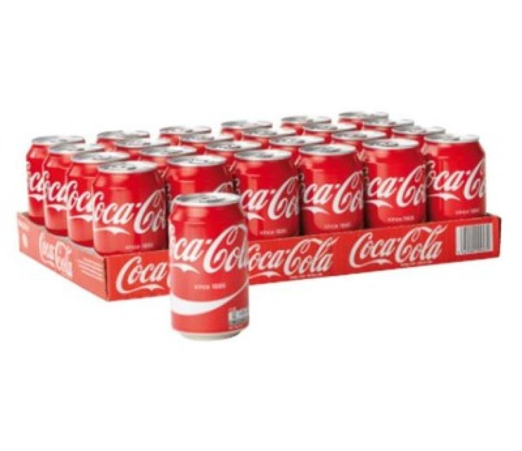 Tray van 24 blikjes Coca Cola 33 cl - Per pak