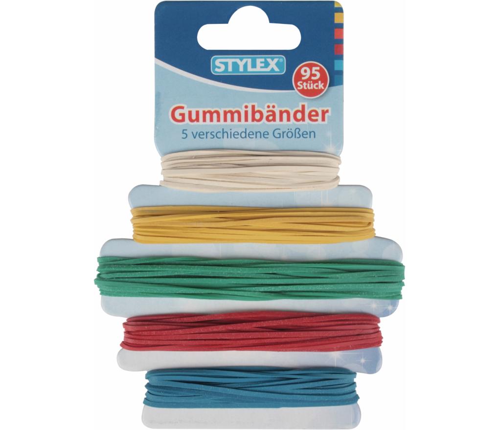 Elastiek kleuren assorti dia 90 tot 180 mm pak/95 - Per stuk