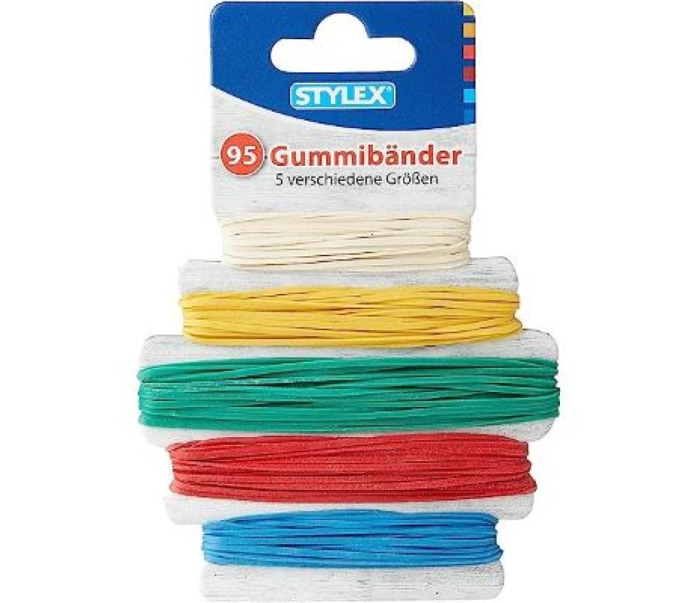 Elastiek kleuren assorti dia 90 tot 180 mm pak/95 - Per stuk