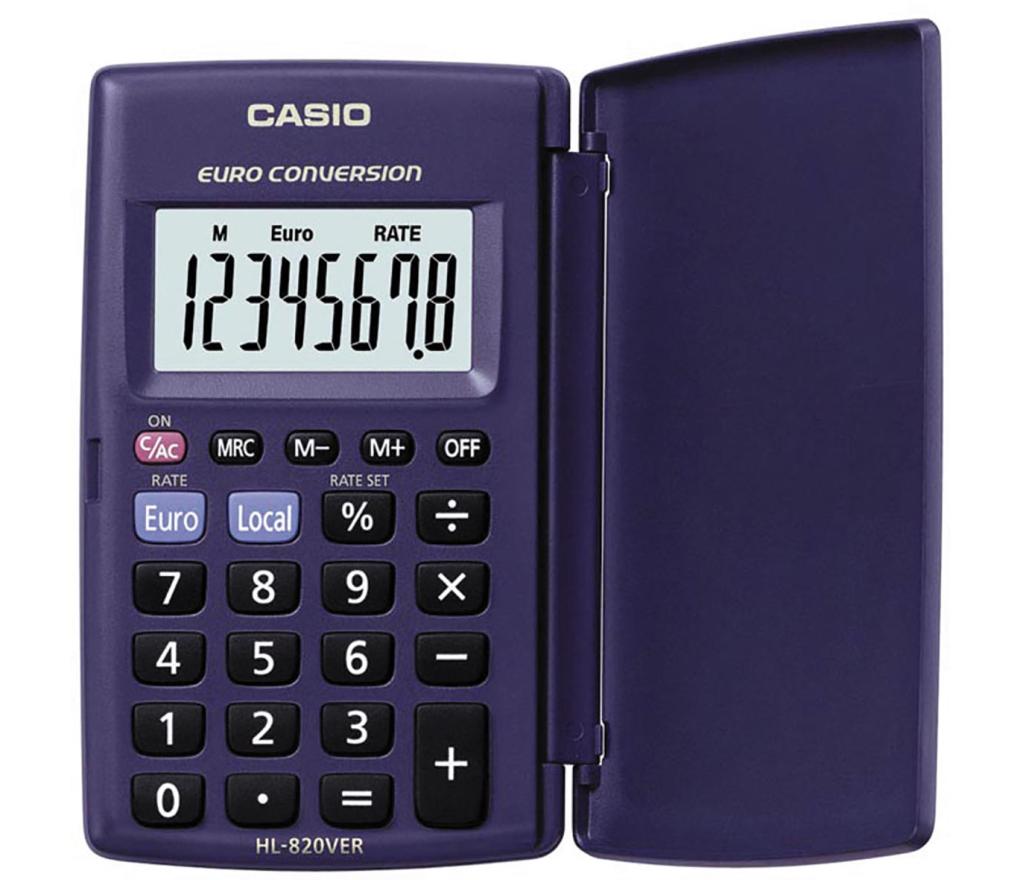 Zakrekenmachine Casio HL-820VER + cover - Per stuk