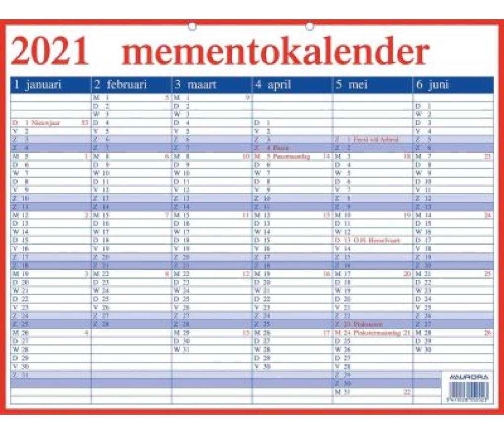 Kalender memento 330 x 420 mm NL 2027 - Per stuk