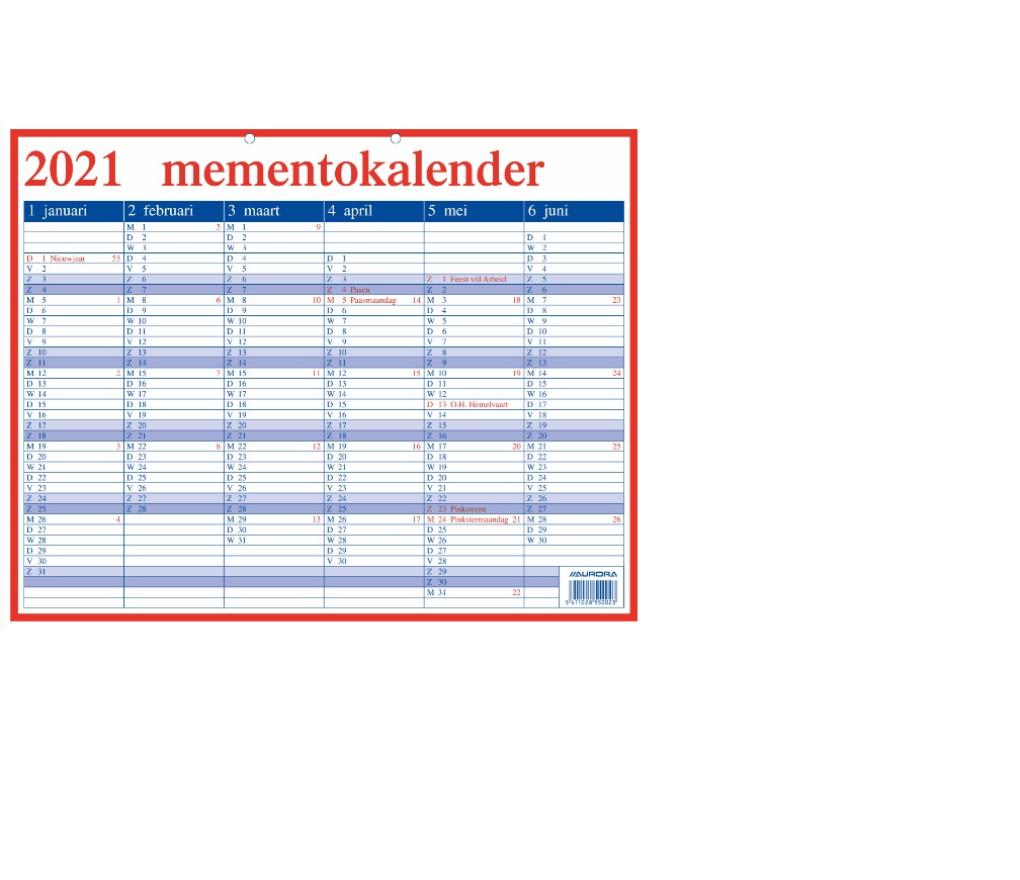 Kalender memento 330 x 420 mm NL 2027 - Per stuk