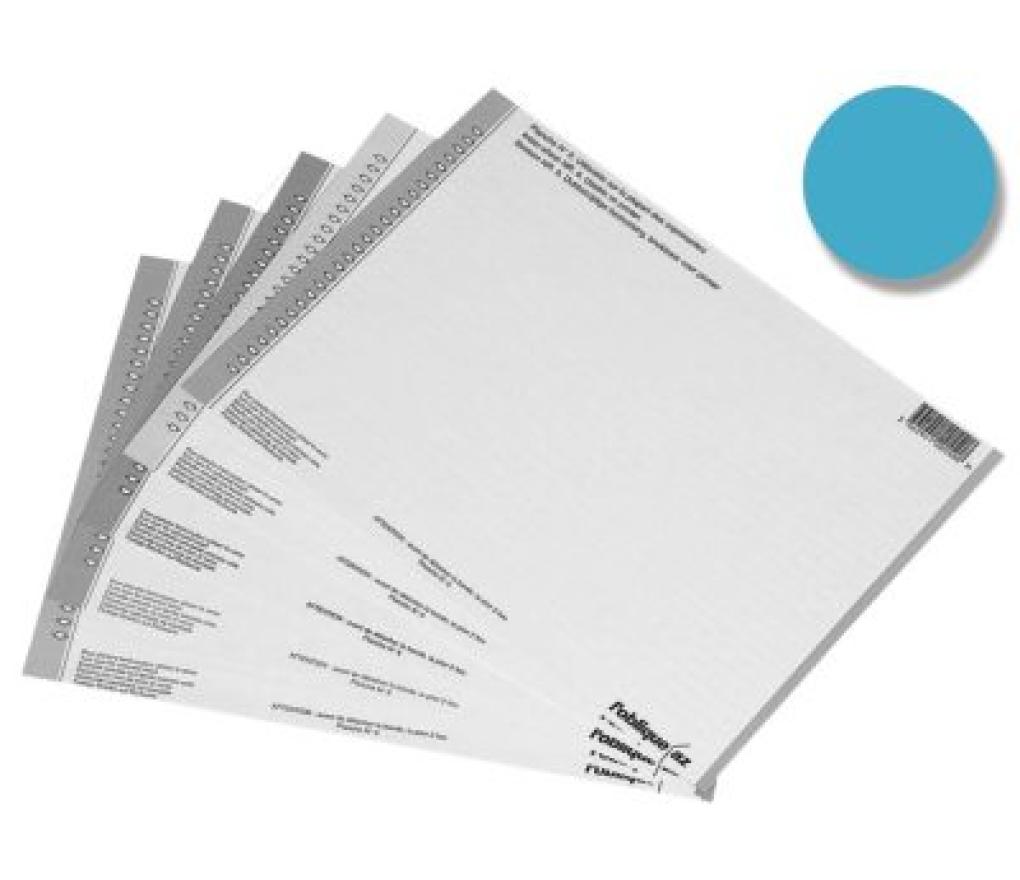 Etiket voor hangmap AZV/TUB nr. 8 blauw strip/25 - Per pak