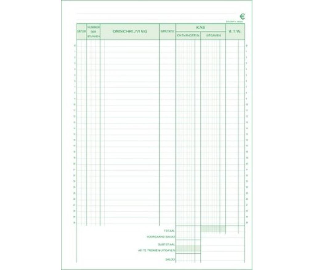 Bedrijfsformulieren kasboek Exacompta 43550 210 x 297 mm - Per stuk