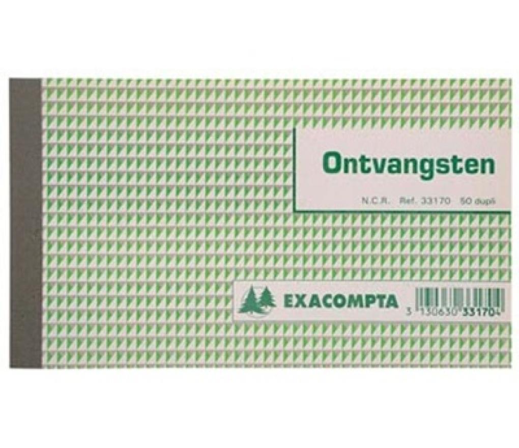 Bedrijfsformulieren ontvangstenboek Exacompta 33170 105 x 180 mm dupli - Per stuk
