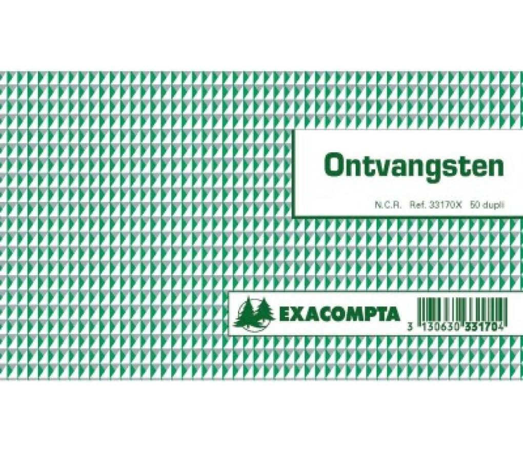 Bedrijfsformulieren ontvangstenboek Exacompta 33170 105 x 180 mm dupli - Per stuk