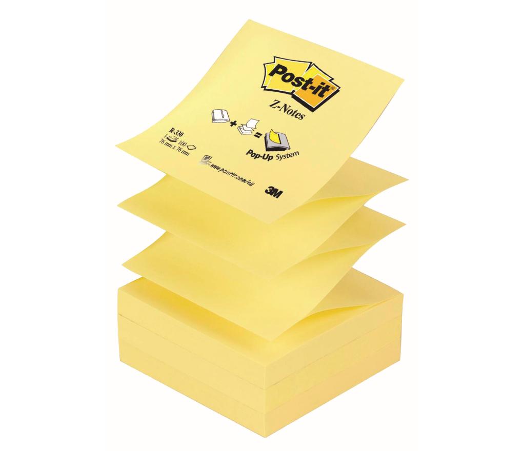 Post-it 3M Z-notes 76 x 76 mm geel - Per pak