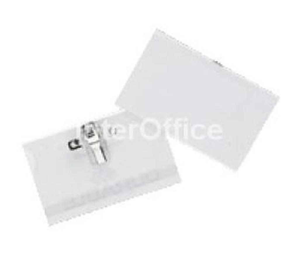 Badge 56 x 92 mm met clip en speld doos/50 - Per pak