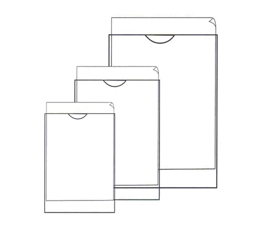 Etui in U-vorm plastic A4 210 x 297 mm doos/100 - Per pak