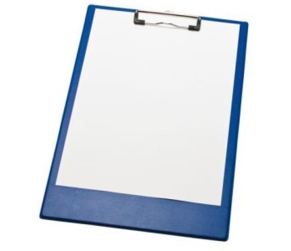 Klemplaat A4 economy blauw - Per stuk