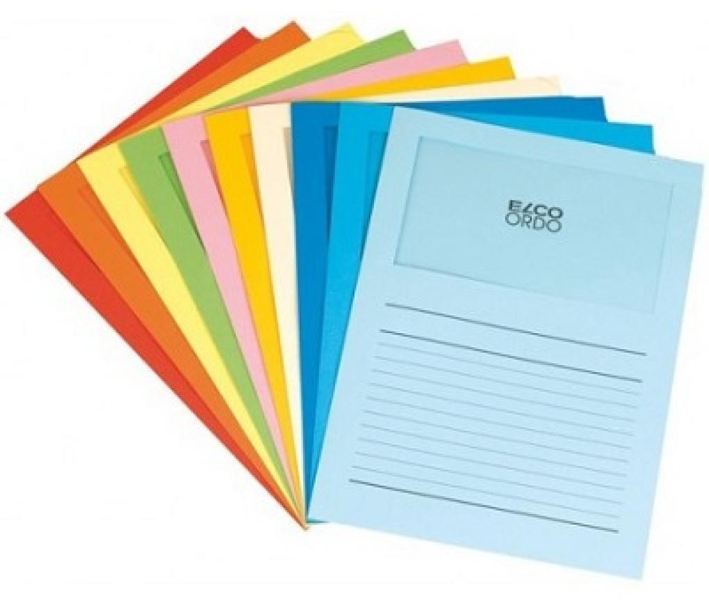 L-map pergamijn venster Elco Ordo A4 assorti doos/100 - Per pak