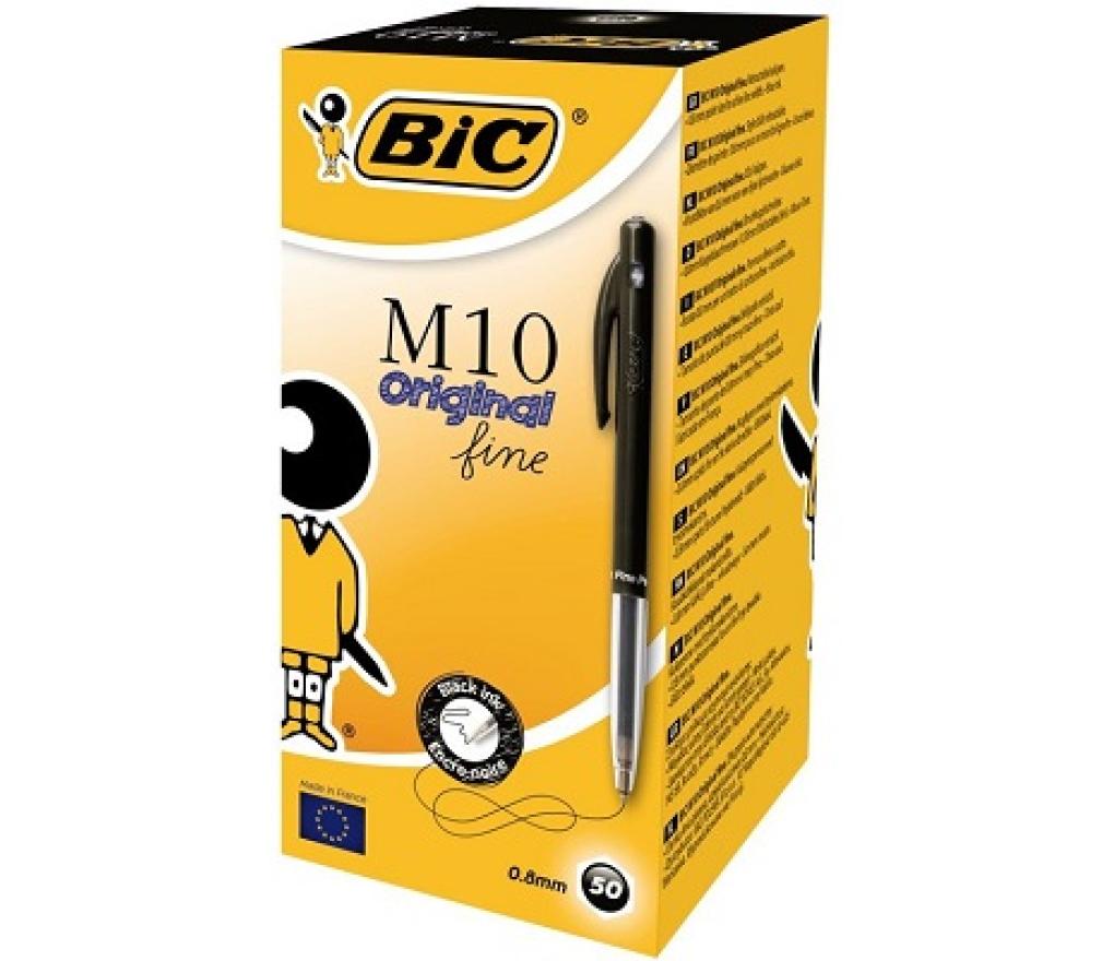 Kogelpen Bic M10 fijn zwart - Per stuk