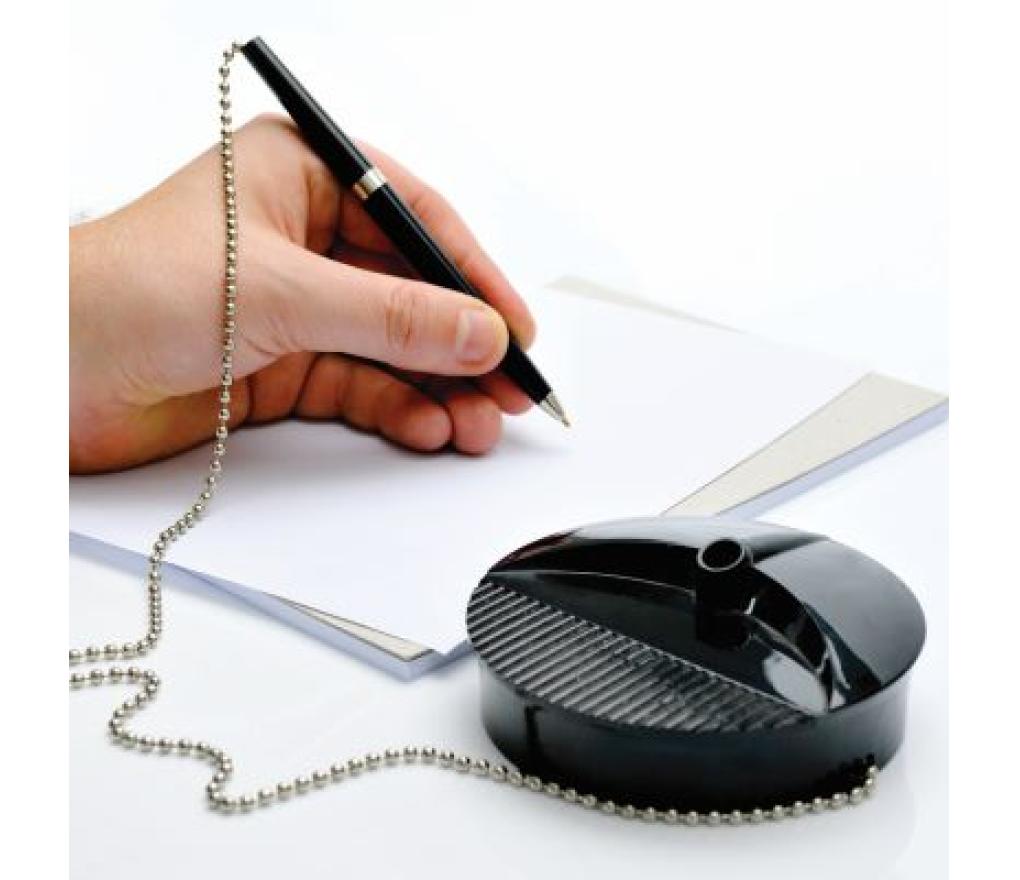 Kogelpen loketstylo stylofoor Fellowes met houder zwart - Per stuk