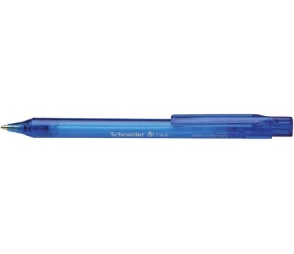 Kogelpen Schneider fave intrekbaar hervulbaar blauw - Per stuk