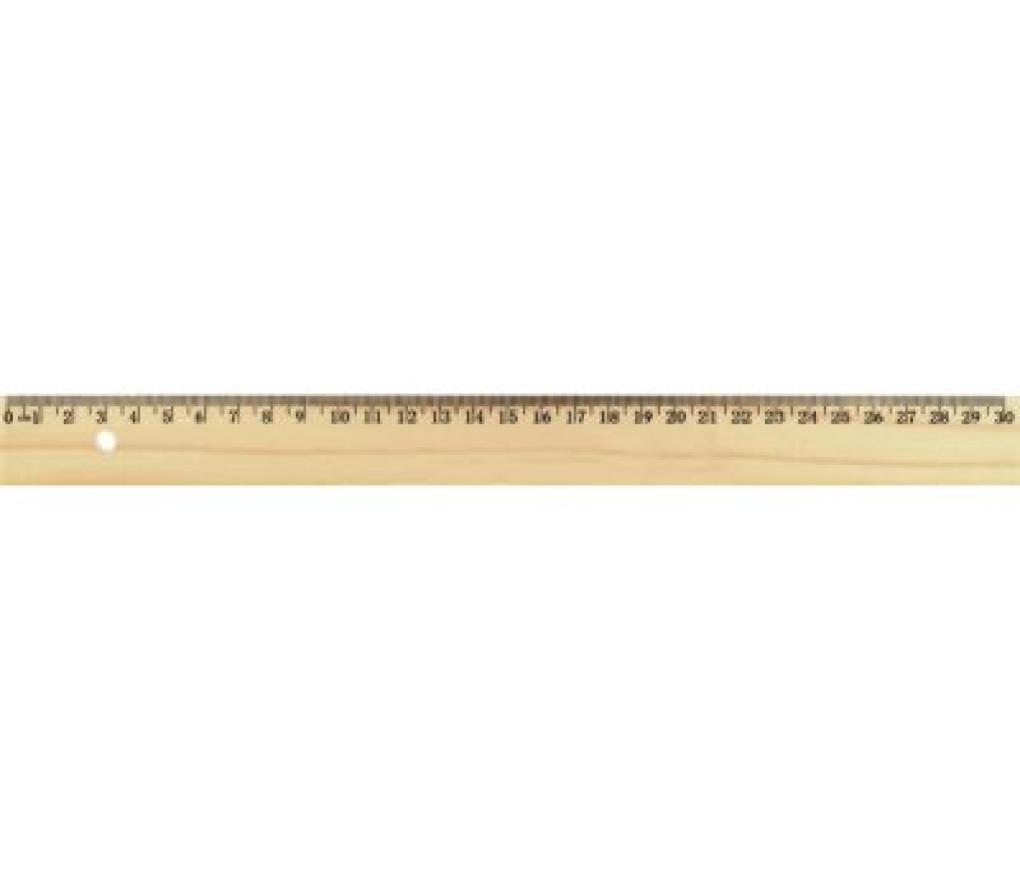 Lat 30 cm hout zonder metaalinleg - Per stuk