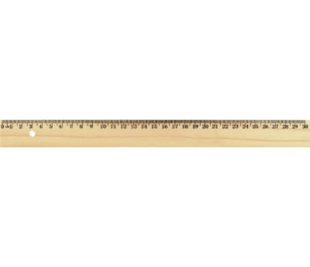 Lat 30 cm hout zonder metaalinleg - Per stuk