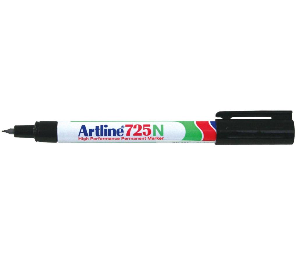 Permanent marker Artline 725 ronde punt 0,4 mm zwart - Per stuk