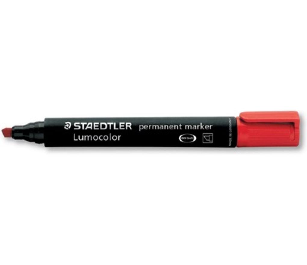 Permanent marker Staedtler 350 - 2 schuine punt 2 - 5 mm rood - Per stuk