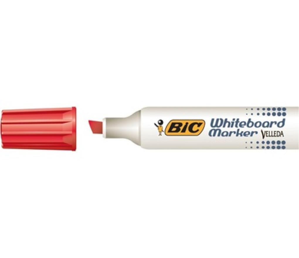 Whiteboardstift Bic Velleda 1781 rood pak/12 - Per pak