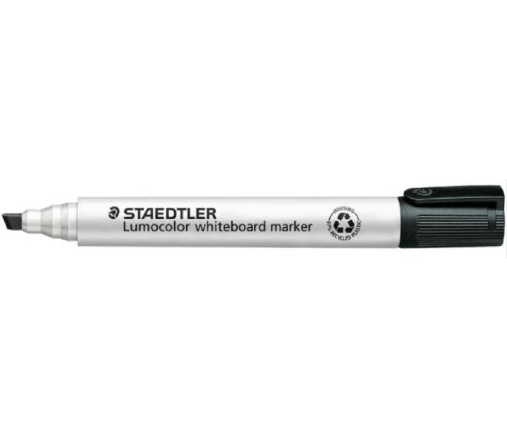 Whiteboardstift Staedtler 351B schuine punt zwart - Per stuk