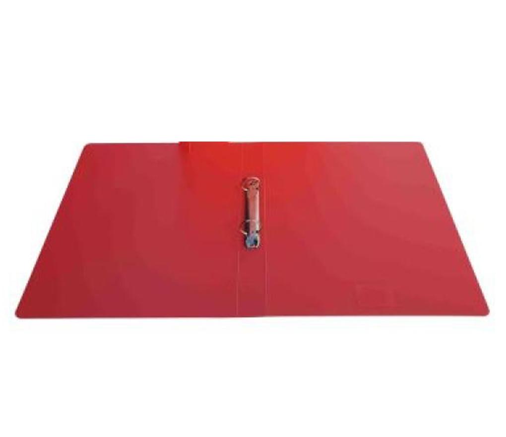 Ringmap A4 2 ringen rug 35 mm PP transparant rood - Per stuk