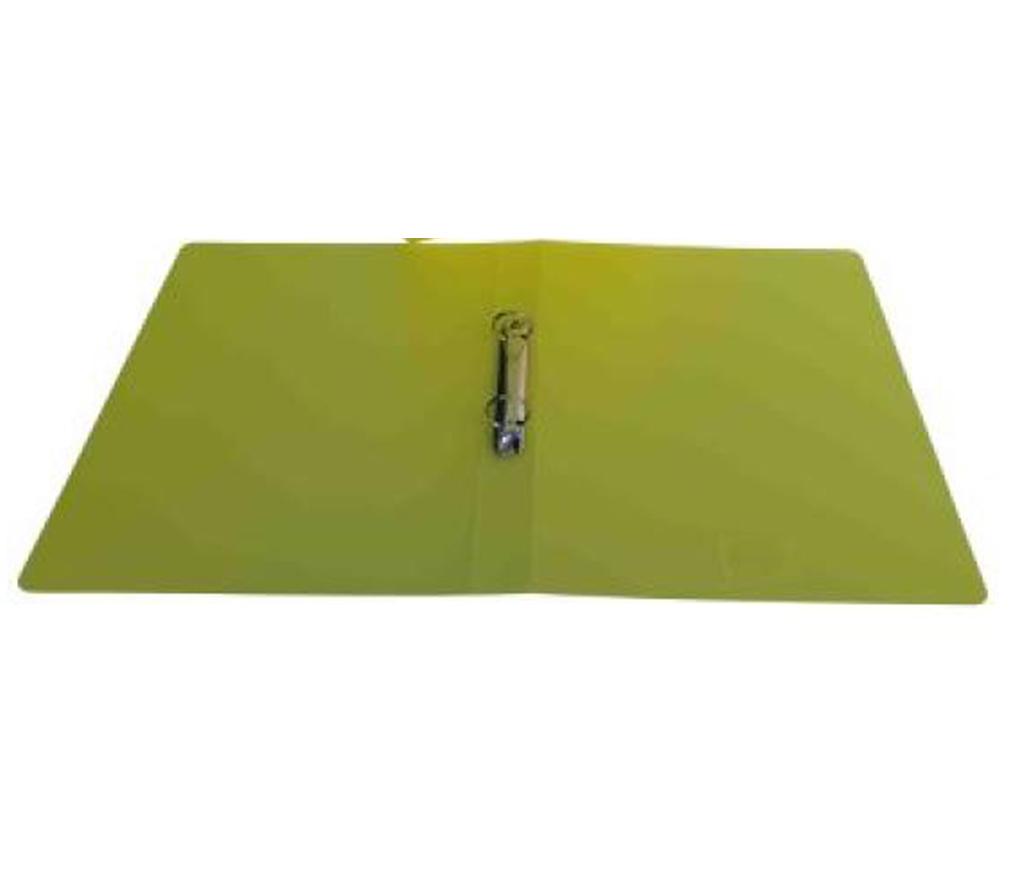 Ringmap A4 2 ringen rug 35 mm PP transparant geel - Per stuk