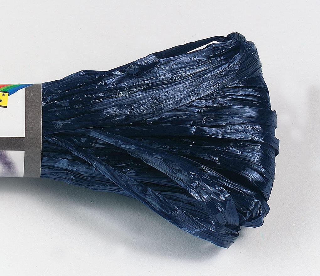 Raffia synthetisch donkerblauw - Per stuk