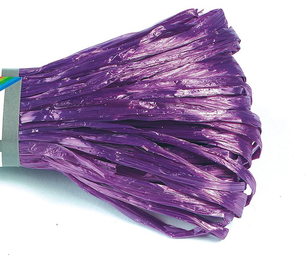 Raffia synthetisch paars - Per stuk
