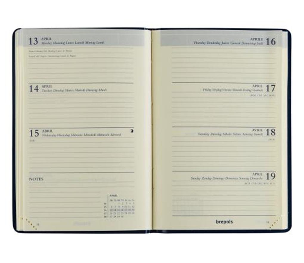 Zakagenda Delta [834] 81 x 120 mm 6T 7D/2P Seta zwart - Per stuk